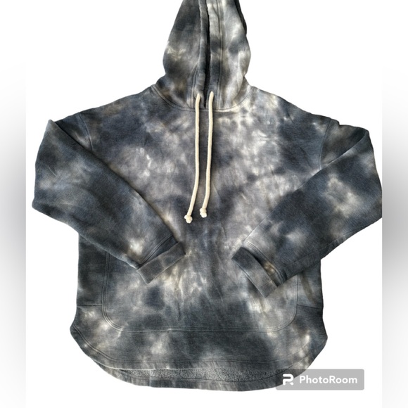 Universal Thread Tops - Black & Gray Tye Dyed Pullover Hoodie Sweatshirt